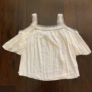 White Cold Shoulder Blouse